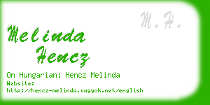 melinda hencz business card